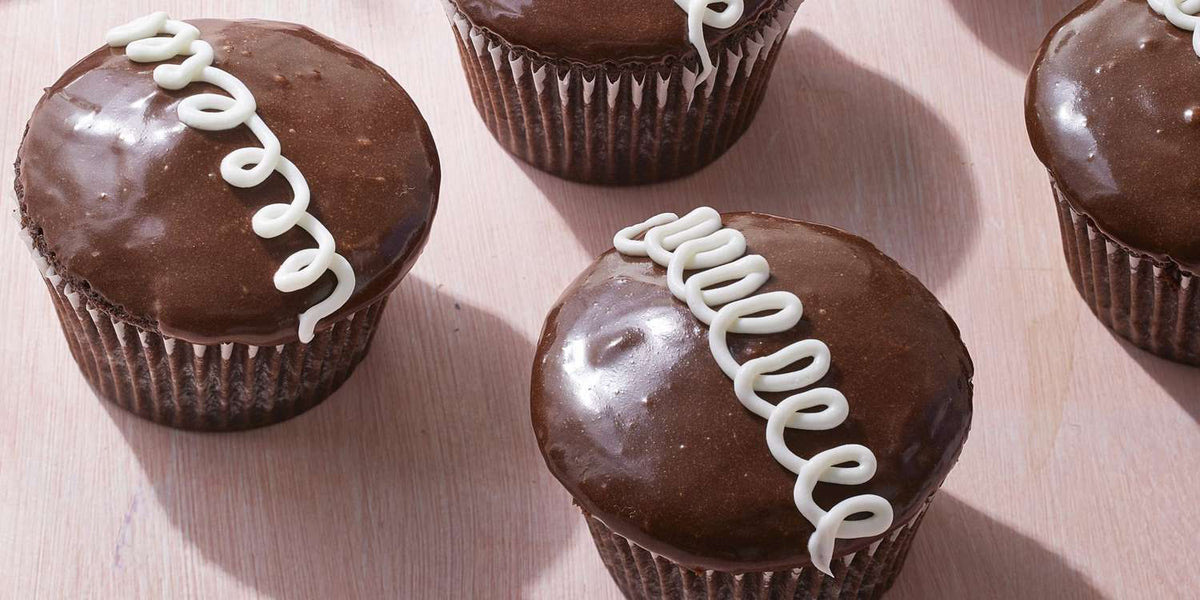 hostess cupcake on colored background - sweet cakes shop