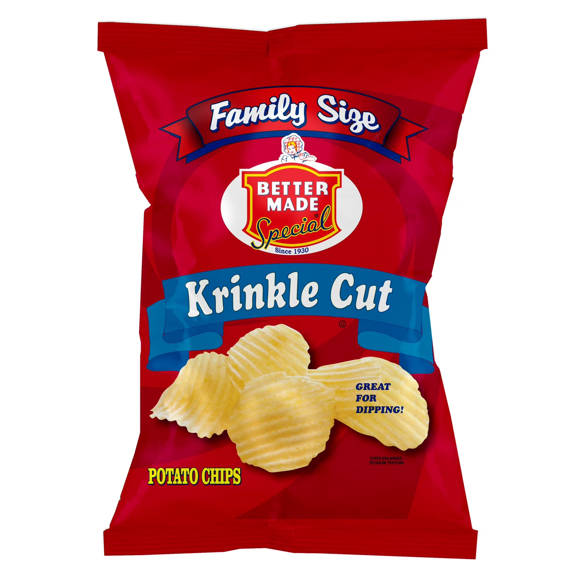 Better Made Krinkle Cut Potato Chips bag thick crinkle cut chips
