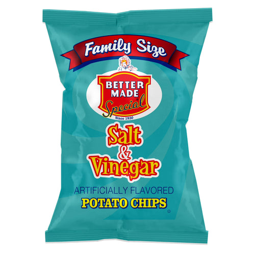 Better Made Salt & Vinegar Potato Chips green and white bag