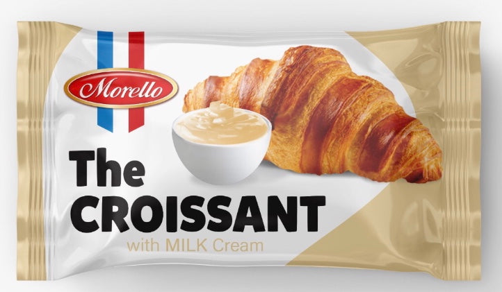 Morello Croissant with Milk Cream packaging on a white background