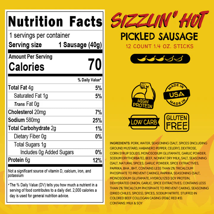 Sizzlin Pickled Sausages