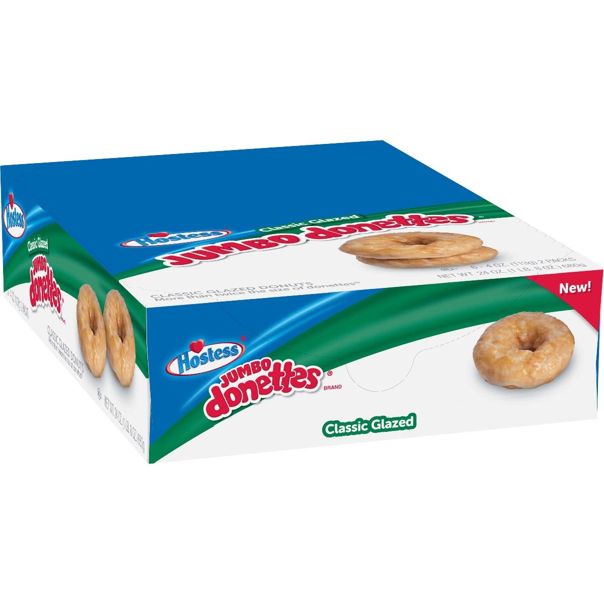 Indulge in the delicious Hostess Classic Glazed Jumbo Donettes at Sweet Cakes Shop in Detroit! Soft, sweet, and perfectly glazed—order now for a tasty treat!