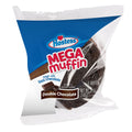 Hostess Mega Muffin Double Chocolate—rich, moist, and packed with chocolate chips, available at Sweet Cakes Shop in Detroit.

