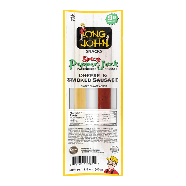 Spicy Pepper Jack Cheese and Smoked Sausage Sticks