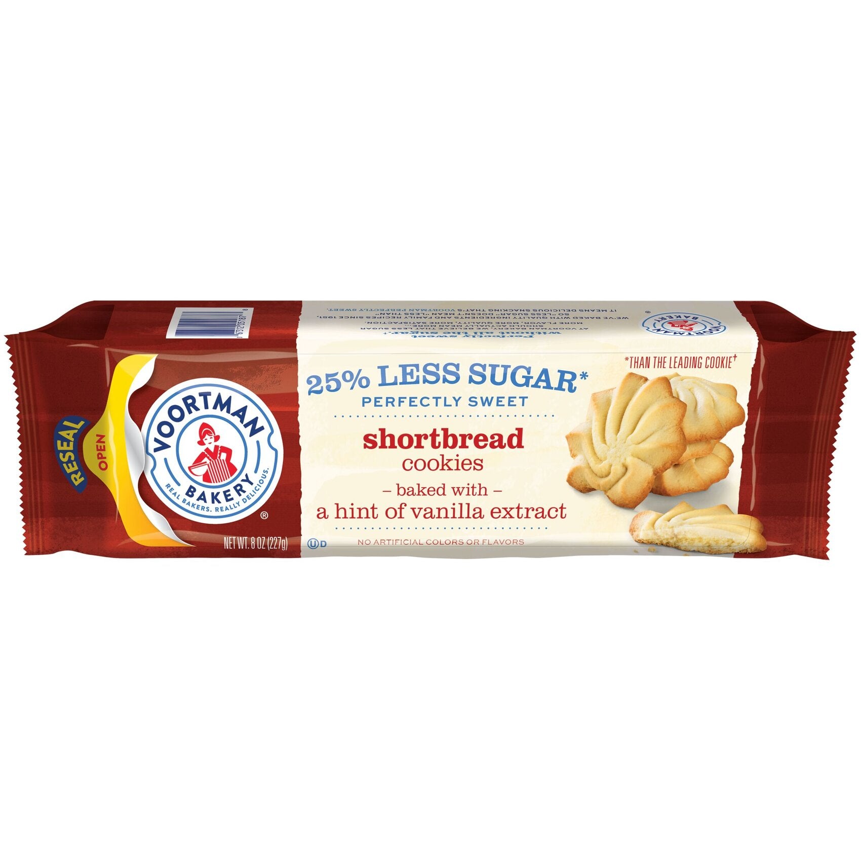 Voortman Bakery Shortbread Cookies packaging with swirl cookie