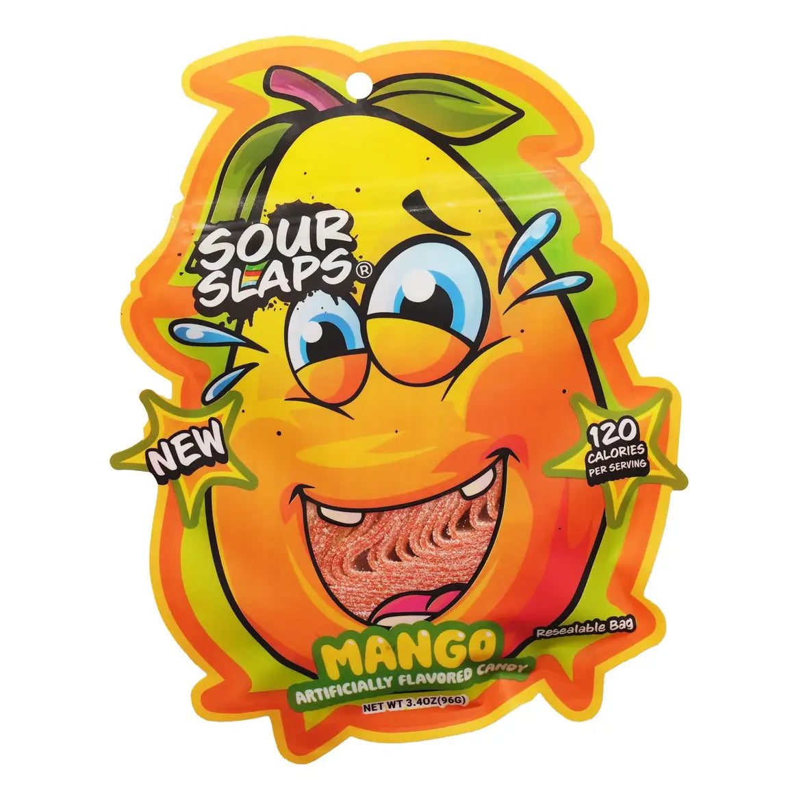 Sour Slaps Flavored Sour Candy Belts—thin, chewy, and coated in sour sugar, available at Sweet Cakes Shop in Detroit.