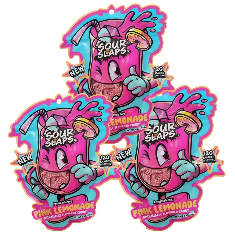 Love tangy treats? Try Sour Slaps Pink Lemonade at Sweet Cakes Shop in Detroit—chewy, sour, and packed with refreshing pink lemonade taste!